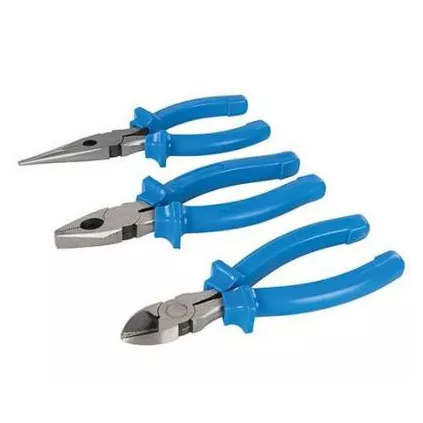 Lots de 3 Pinces Long bec, coupante, unverselle 160 mm