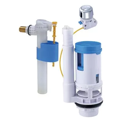 Mécanisme complet à double poussoir à Câble + robinet flotteur