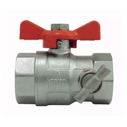 Vanne d'arrêt 1/4 de tour à sphère à purge FF papillon