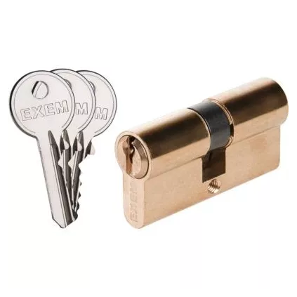 Cylindre double entrée laiton polie 30x30