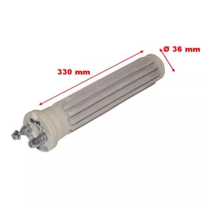 Résistance stéatïte 1200Wts D36x330L Monophasé