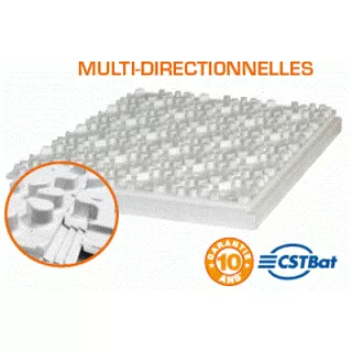 Dalle de plancher chauffant multidirectionnelle R:2.10 SOMATHERM