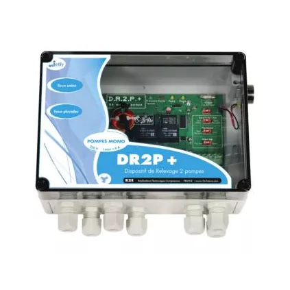 Coffret de commande DR2P+ 12A pour 2 Pompe Relevages Monophasé