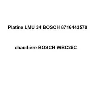 Platine LMU 34 WBC25C pour chaudière CONDENS BOSCH 87168443570