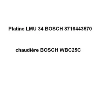 Platine LMU 34 WBC25C pour chaudière CONDENS BOSCH 87168443570