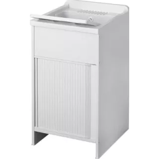 Bassin de lavage avec meuble a porte coulissante -ECO-BRICOLAGE