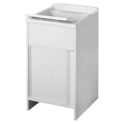 Bassin de lavage avec meuble avec porte coulissante L450 mm