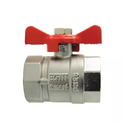 Vanne d'arrêt 1/4 de tour à sphère FF Papillon