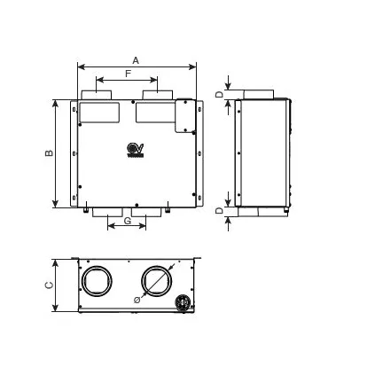 Vmc Double Flux compact PHANTOM Mini BP Tès haut rendement