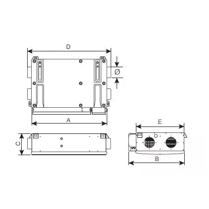 Vmc Double Flux PHANTOM 150 Extra Plate Très haut rendement