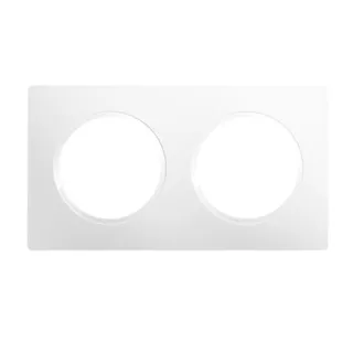Plaque de Finition 2 Postes Casual EVO Blanc