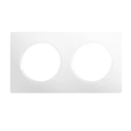 Plaque de Finition 2 Postes Casual EVO Blanc