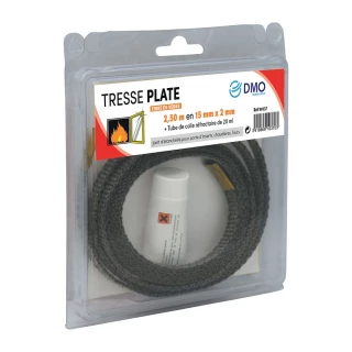 tresse étanchéité plate 10x2 mm 2.5 mètres