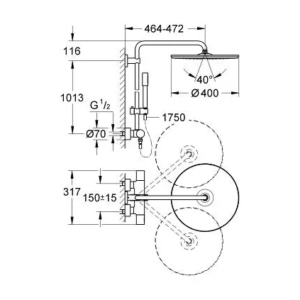 Colonne de Douche RAINSHOWER 400 Thermostatique