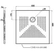 Receveur de douche céramique ultra plat 80x80x3.5 cm