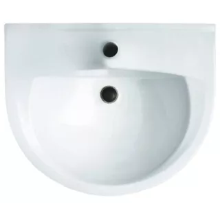 Lavabo Suspendu Blanc Semi-colonne NF 60x50cm ECO-BRICOLAGE