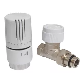 Kit robinet Thermostatique Droit 1/2 (15x21) Tête 190 Ayor