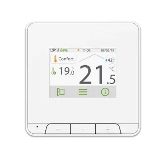 Thermostat ambiance connecté Therma Home Blanc Filaire
