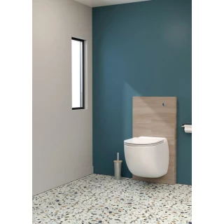 WC Broyeur W40 box silience WATERMATIC chêne naturel