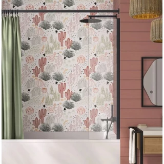 Mini Pare Bain Fixe GEMINI Profilé gris noir grainé SMART DESIGN