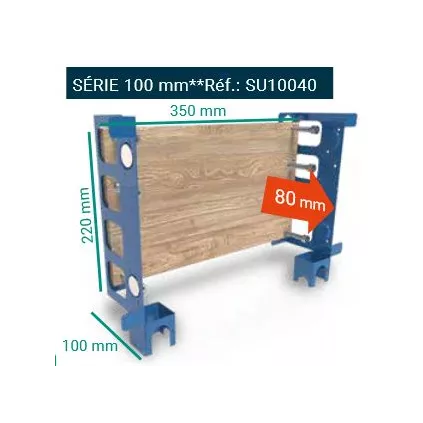 Système de fixation Robinetterie encastrer SMART U 600 mm EP 100 mmAnquier