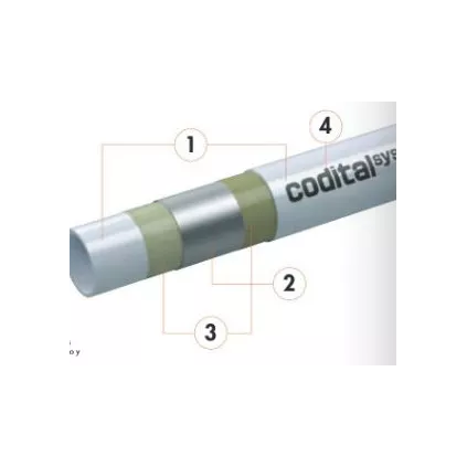 Tube multicouche 16 100 ML PEXb-AL-PEXb CODITAL SYSTEM