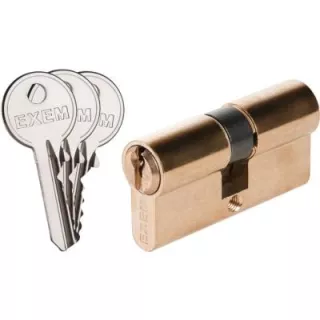 Cylindre double entrée laiton polie 50x40