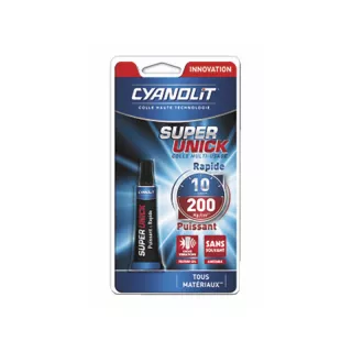 Colle SUPER UNICK extra forte en gel 3gr CYANOLIT - eco-bricolage