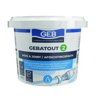 Gebatout 2 Pot 500GR Pate à joint Plomberie et chauffage GEB