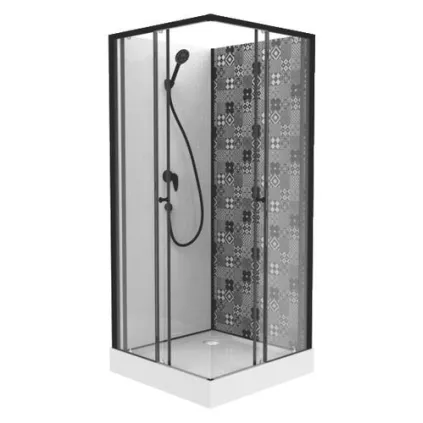 Cabine de douche Accès Angle Porte coulissante 90x90 ONDEE