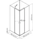 Cabine de douche Accès Angle Porte coulissante 90x90 ONDEE