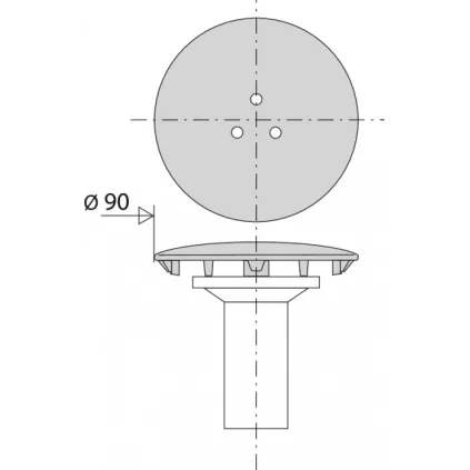 Capot Bonde douche Ø 90 mm Métal VALENTIN 03100000000