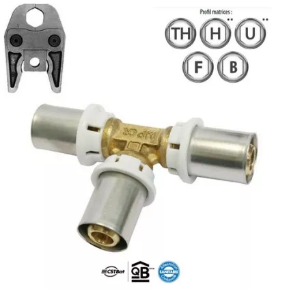 Té laiton multicouche à sertir