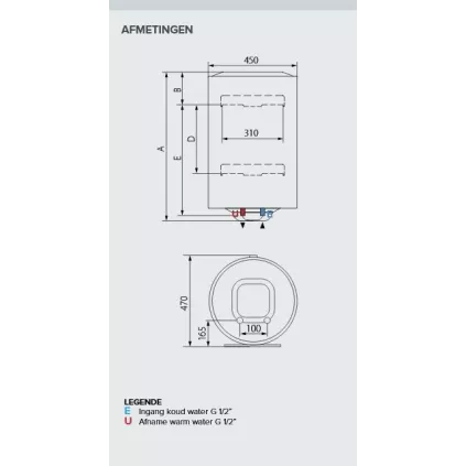 Chauffe eau PRO 1 ECO 80 litres 1800 Wts