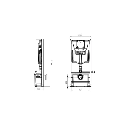 SANIWALL PRO UP Bati support en verre