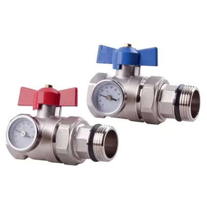 Kit Vanne Droite avec Manomètre PCBT Chromé SOMATHERM