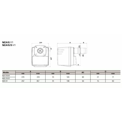 Bruleur Fioul NC 6 H101A 40 à 55 KW CUENOD