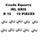 SACHET DE 10 COUDES EQUERRES IRL D16MM GRIS