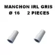 SACHET DE 2 MANCHONS D16MM GRIS