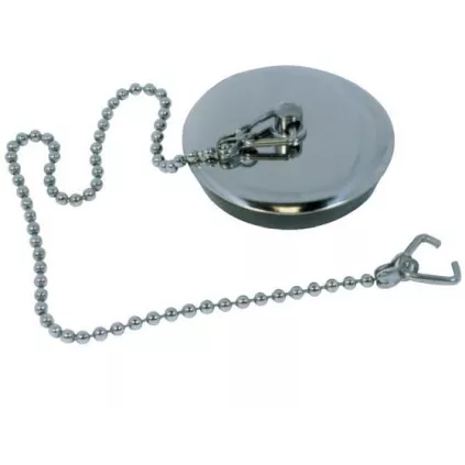 Bouchon Evier 40 à 45mm plaque inox Renfort Et attache WATTS