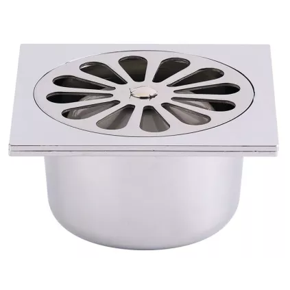 Siphon de sol ABS Chromé 100x100 VALENTIN