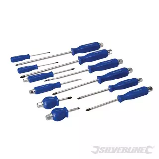 Jeu de 12 Tournevis Pointe magnétique RENFORCE - eco-bricolage