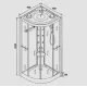 Cabine de Douche ALICE 1/4 de Rond 90x90 RH