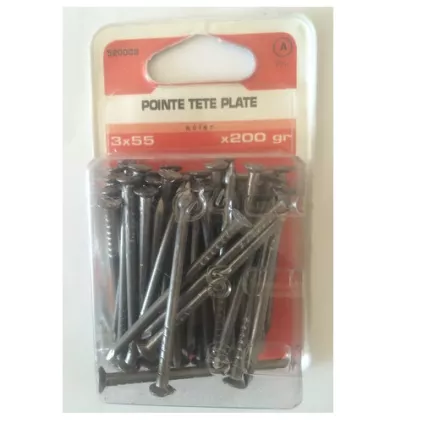 Pointes Tête Plate 2.70 x065 mm Paquet 200Gr ECO-BRICOLAGE Visserie charpente