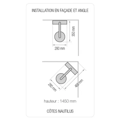 Colonne de douche NAUTILUS SLATE NOIR ARDOISE