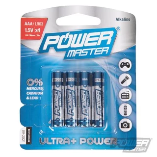 achetez votre Lot de 4 Pile Alcalines SUPER POWER MASTER LR03 Type AA