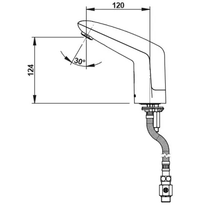 Robinet VOLTA simple sur plage PRESTO 230V
