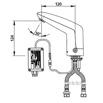 Mitigeur VOLTA sur plage sans manette PRESTO 230V