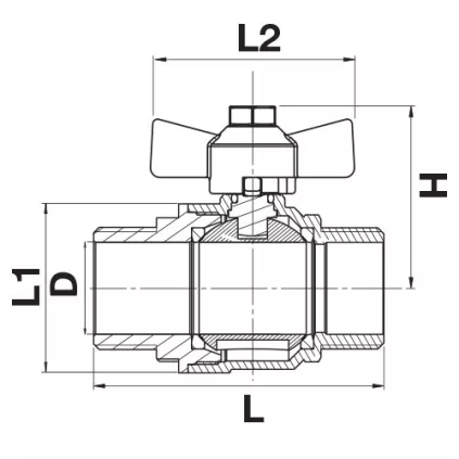 Vanne 1/4 de tour Papillon MM NF PN40