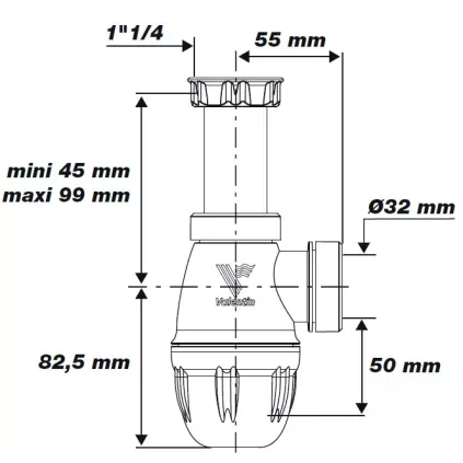 Siphon Lavabo CONNECTIC D32